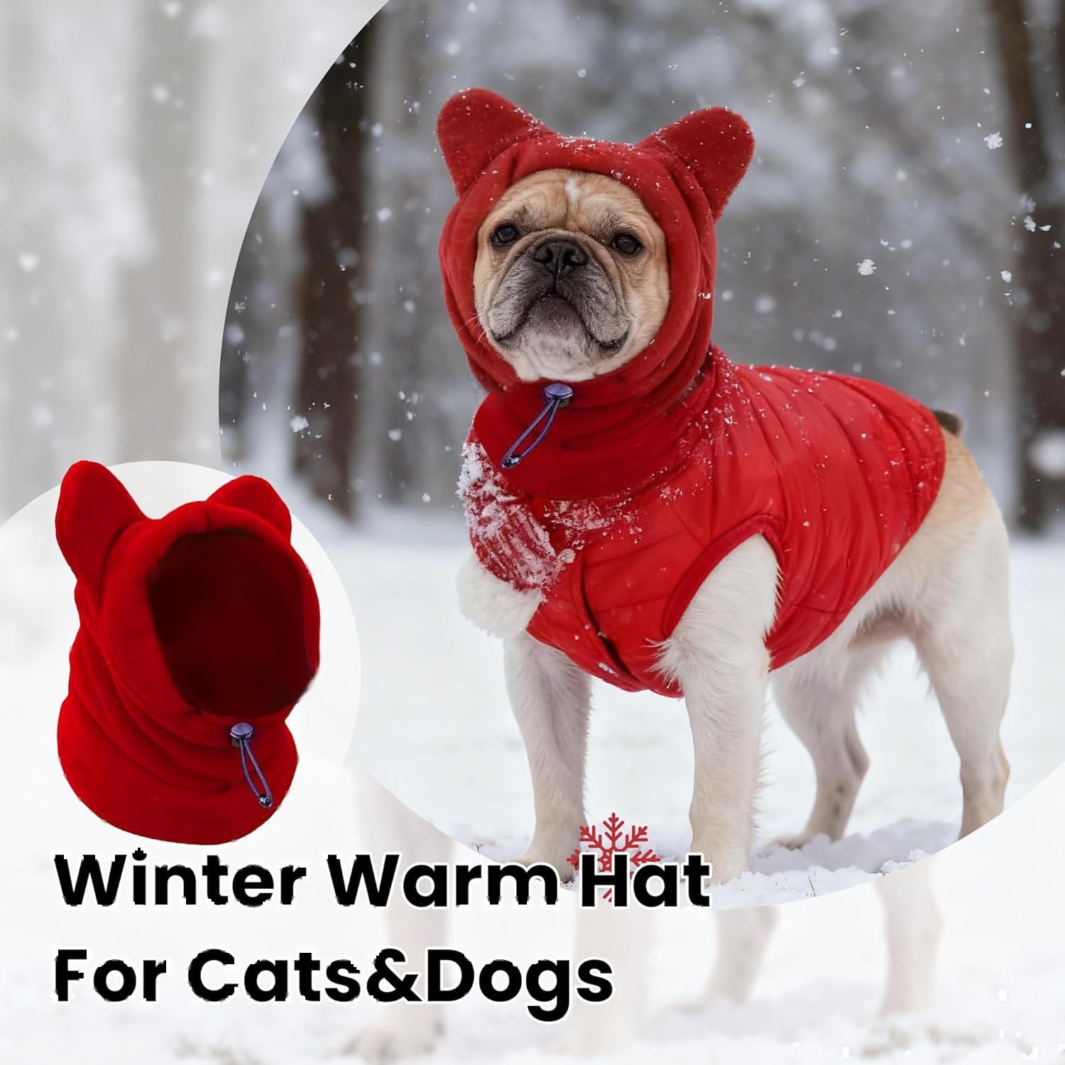 Dog Winter Warm Hat Windproof Scarf Set - Image 3