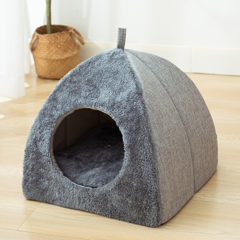 Enclosed Warm Cat Bed for Cats & Pets