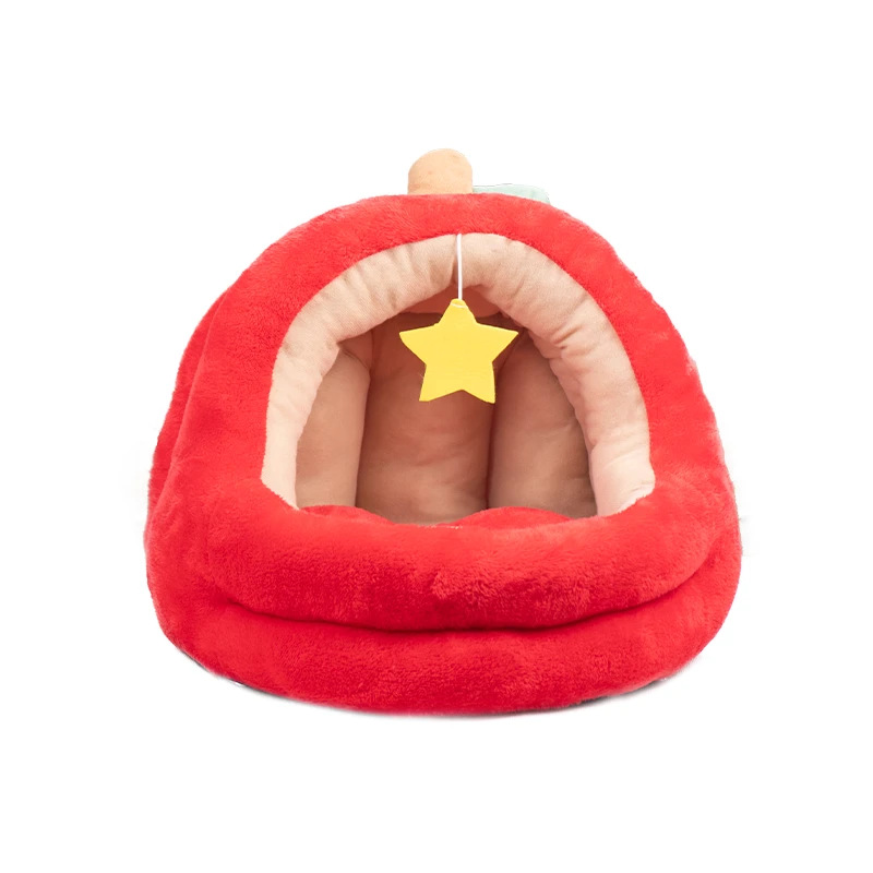 Thickened Enclosed Cat Bed Small Apple - Image 5