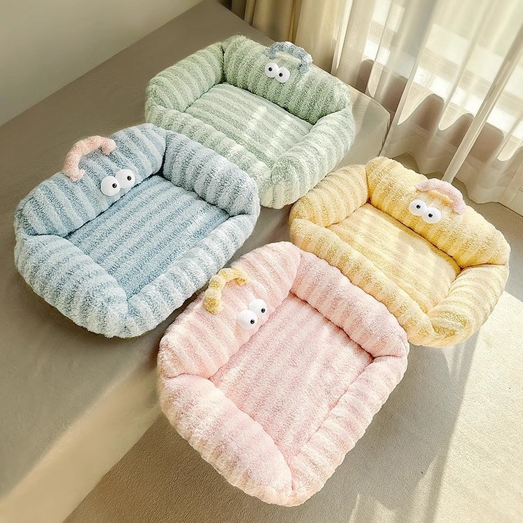 Dog Bed Pet Small Dog Cat Sleeping Mat Big Eye Moon Velvet Sofa