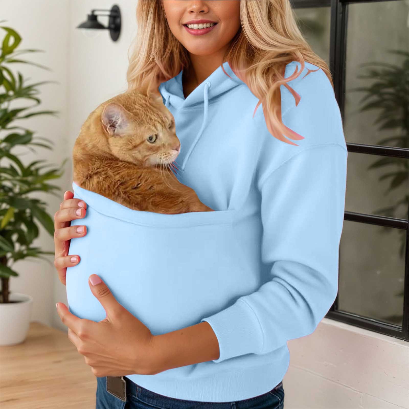 New Hooded Sweatshirt with Pet Pocket for Men and Women - wholesale Pet Apparel & Accessories