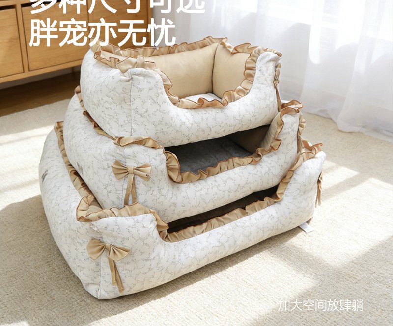 L-Shaped Bolster Dog Sofa Bed #1721