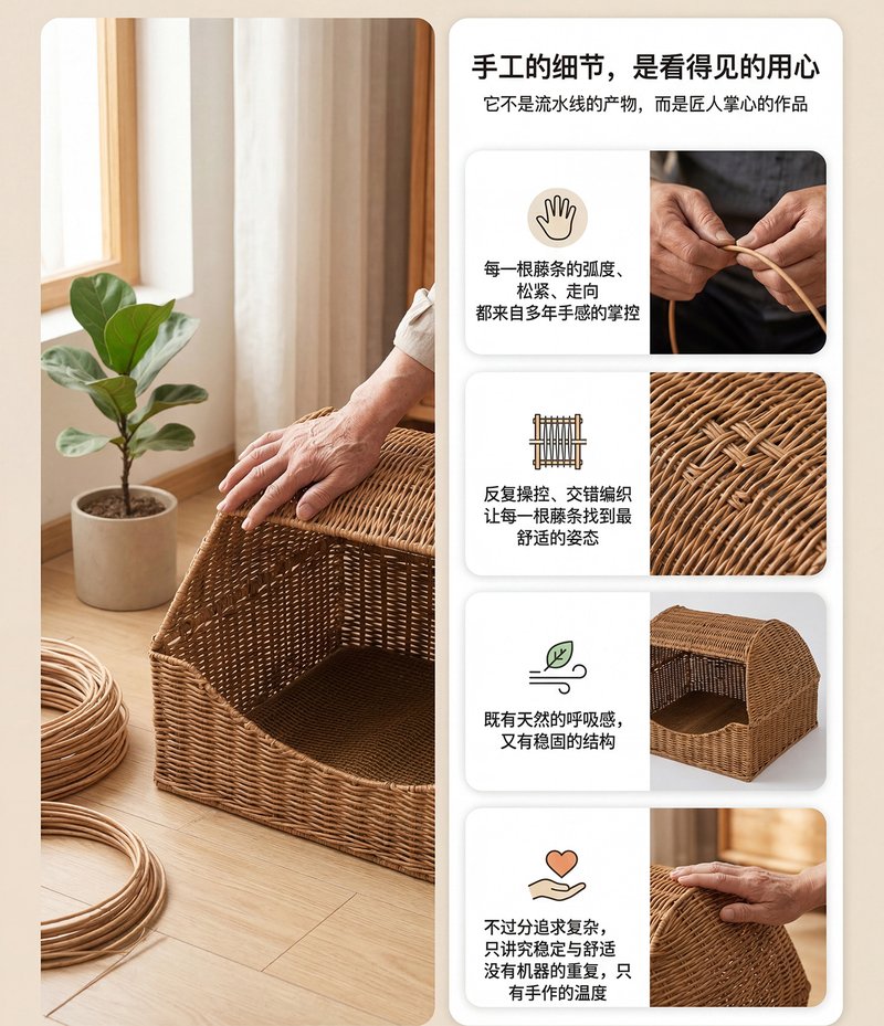 Enclosed Cave Dog House Bed #1761