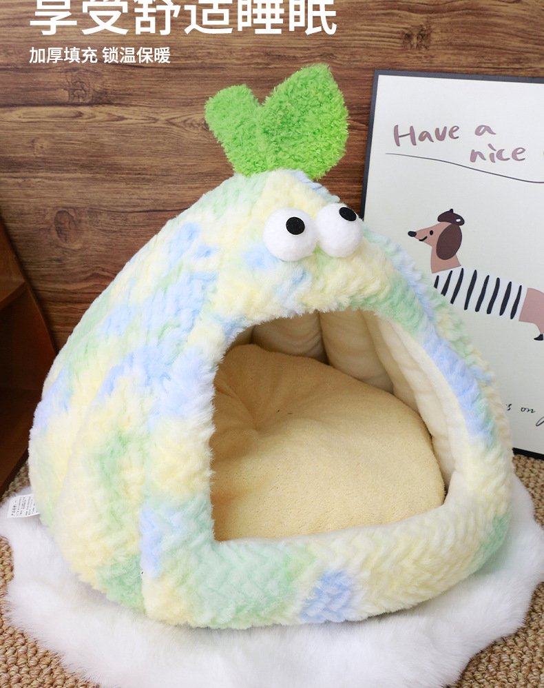 Enclosed Cave Dog House Bed #1796