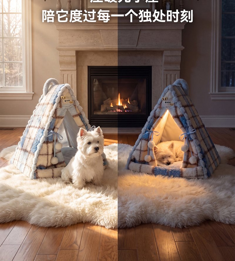 Enclosed Cave Dog House Bed #523