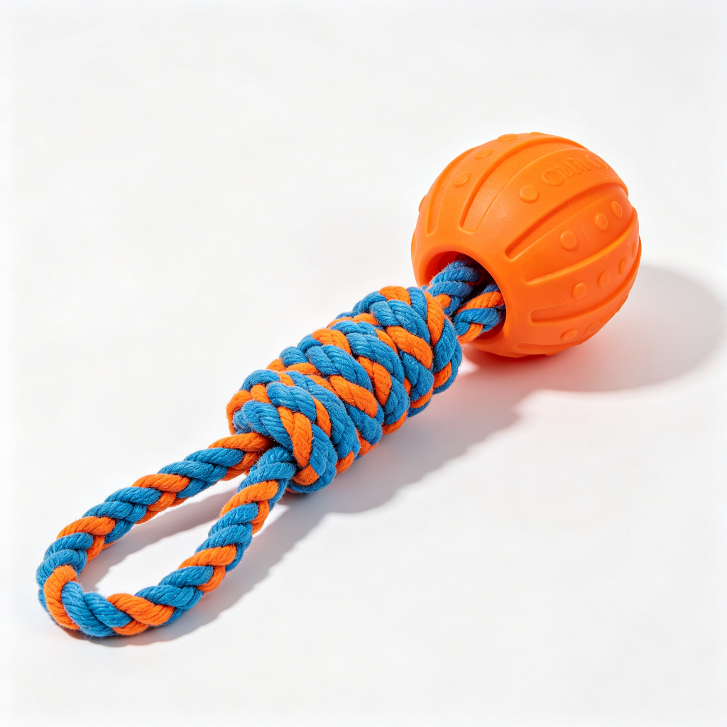 Zugseil-Spielzeug mit Ball